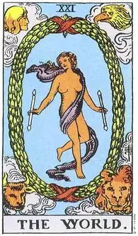 The World Tarot Card Upright The World Tarot Card Upright