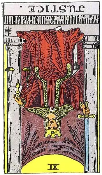 Justice Card Reversed Justice Card Reversed