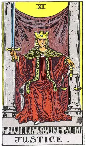 Justice Card Upright Justice Card Upright
