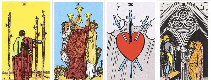 Wands3-Cups3-Swords3-Pentacles3 Wands3-Cups3-Swords3-Pentacles3