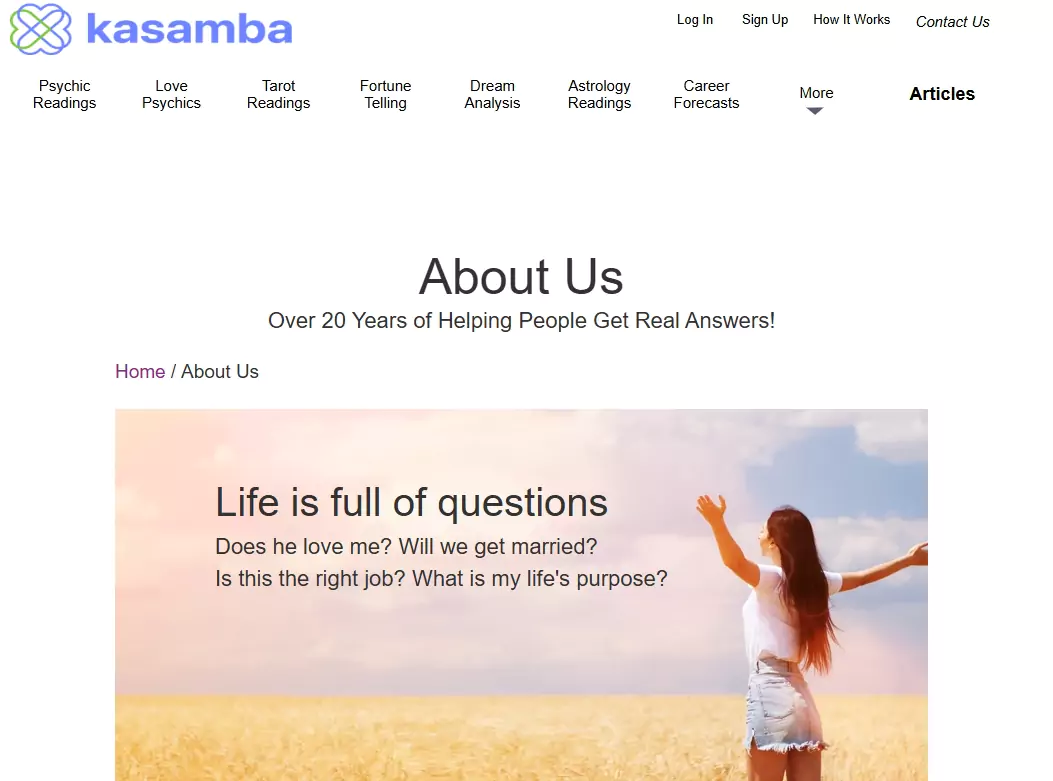 kasamba-about kasamba Psychic Reading